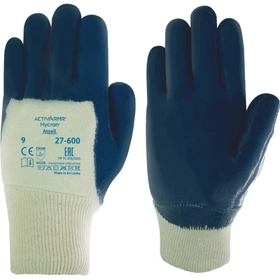 CERVA Ansell hycron 27-600 / Нитрилни ръкавици - синьо/бели 10 (0107002199100)