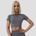 GymBeam Дамски топ FLO Crop Top Grey L