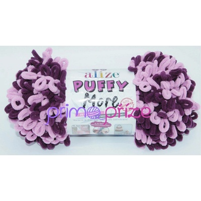 ALIZE Puffy More 6278 růžová+tmavě fialová