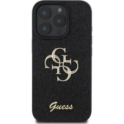 GUESS Гръб Guess PU Fixed Glitter 4G Metal Logo Case за iPhone 16 Pro Max - Черен rating (3666339328474)