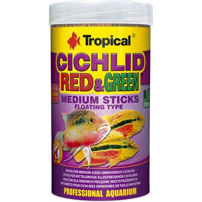 Tropical Cichlid Red and Green Medium Sticks 1 l