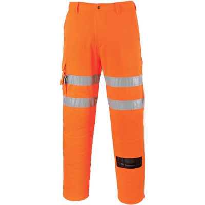 Portwest hi-vis essential es1 es046 / Мъжки светлоотразителни работни панталони, къси - hv оранжеви uk 30/eu 46 (es046ors30)