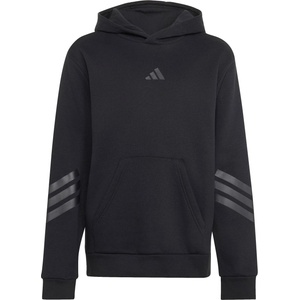 Adidas Детски суичър adidas Kid's Future Icons 3 Stripes Oversized Hoodie - Black / Black - размер 176 (EU) (704-6492-0115)