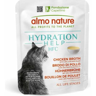 Almo Nature HFC Hydration Help kuřecí vývar s kuřecími filety 24 x 50 g