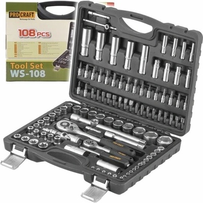 PROCRAFT WS-108/72 gola sada 1/4"+1/2" 108 dílů