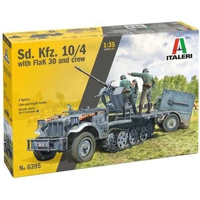 ITALERI Model Kit military 6395 Sd.Kfz 10/4 with Flak 30 and Crew 1:35