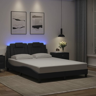 vidaXL 11461.3214011 Rám postele Viana s LED bez matrace šedý