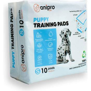 Image 1 of Anipro Puppy Pads Small - Хигиенни памперси/ подложки с пет слоя за бързо попиване, 45/ 30 см. - 10 броя