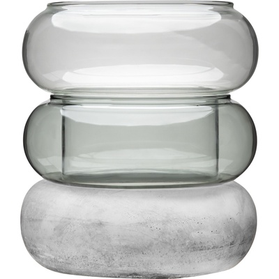 Muurla Ваза или свещник Bagel 18, 5 см сива (346-165-00)