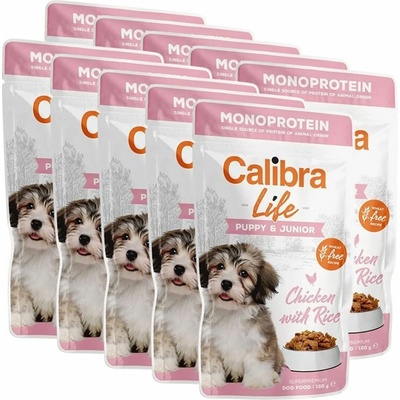 Calibra Dog Life Puppy & Junior Chicken with Rice 10 x 150 g