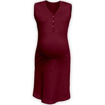 Nočná košeľa na dojčenie bez rukávov bordová