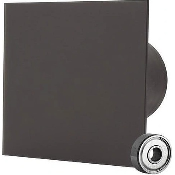 MMotors Вентилатор мощен - 169m3/h, челна стъклена плочка, права, черен мат (BM4857BlackMatt)