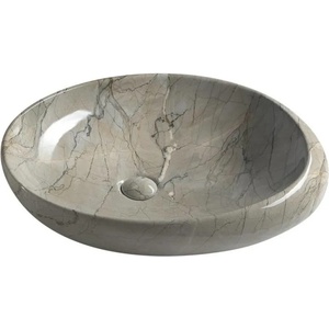 SAPHO Dalma 68x44 cm grey marble (MM313)