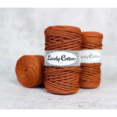 Polyesterová šňůra Lovely Cottons 5mm - Rezavá
