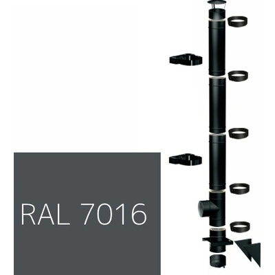 Komíny CZ Nerezový komín Premium 0,5/30mm 150mm/8m černý – Zboží Dáma