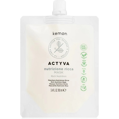 Kemon Actyva Nutrizone Ricca intenzívna maska pre extrémne suché vlasy 100 ml