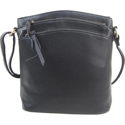 Tmavě dámská crossbody kabelka se zlatými doplňky šedá