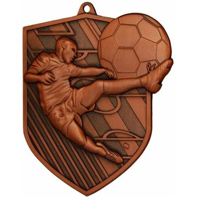 MD8049 Bronzová futbalová medaila 78 × 67 mm