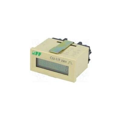 F&F Počitadlo elektronický LCD impulsy 0÷999999 IP20 Otv 45x23mm