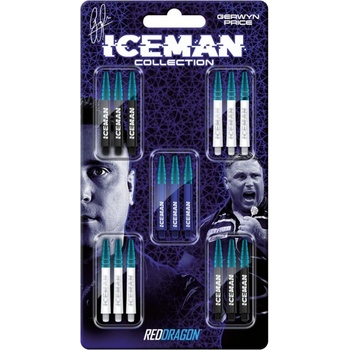 Red Dragon Sada násadek Gerwyn Price Iceman - Nitro Ionic - Collection Card