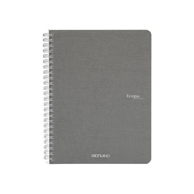 Fedrigoni Тетрадка Ecoqua, A4, картонена корица, със спирала, 70 листа, антрацит (19290201)