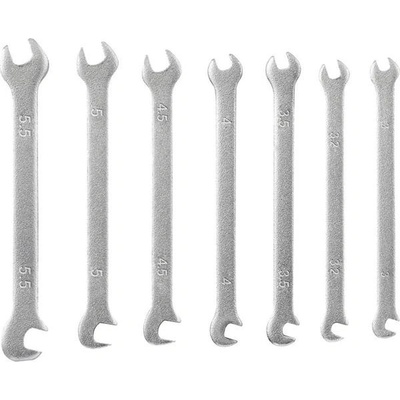 Toolcraft sada klíčů plochých oboustraných 7-dílná 3,0 - 5,5 mm 1661807