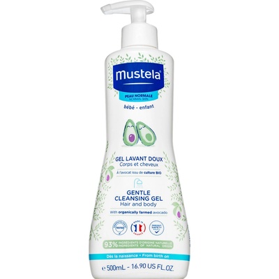 Mustela Bébé telový a vlasový šampón 500 ml