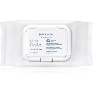 Missha Super Aqua 10 Hyaluronic Acid кърпички за почистване и премахване на грим 30 бр