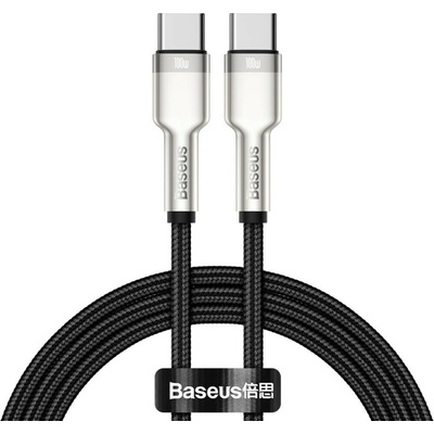 Baseus CATJK-C01 Cafule Kovový datový USB Typ C - USB Typ C 100 W (20 V / 5 A), 1m, černý