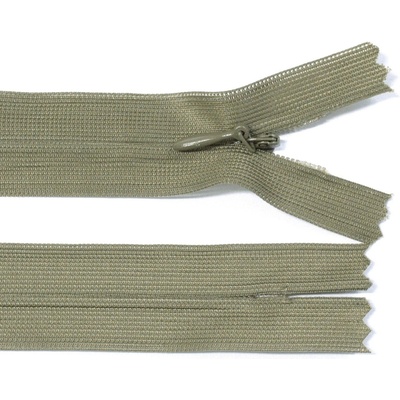 Spirálový zip no.3 skrytý nerozepínací 60cm - více barev color: 698 khaki zelená
