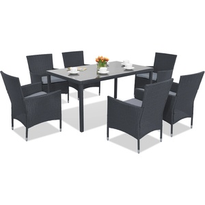 Garden Point Градински мебели от изкуствен ратан Milan/Grenada 6 Garden Point антрацит (GAP1393-6)