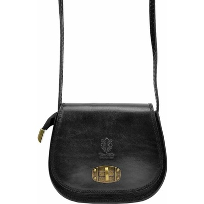 Gregorio dámska kabelka 117 čierna kožená crossbody
