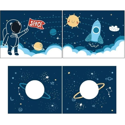 Vipack Детска завеса за легло 4 бр. 195x75 cm Space Shuttle - Vipack (TX50015)