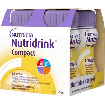 Nutridrink Compact Protein s banánovou príchuťou 4 x 125 ml