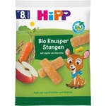 Hipp Био зърнени пръчици Hipp - Ябълка и морков, 8 м+, 30 g (1100041774) - baby