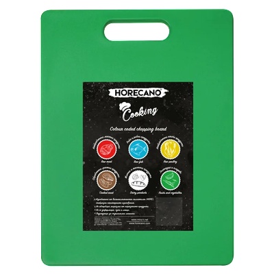 Horecano HORECANO-Дъска за рязане на зеленчуци и плодове 40x25xh1.2cm ЗЕЛЕНА (HC- 98486) (6153 / А0108-4) (0198486)