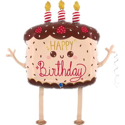 Grabo Fóliový balón Chodiaca torta 71 cm