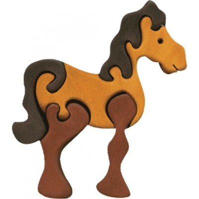 Fauna Koník hnědy vkládací puzzle z masivu