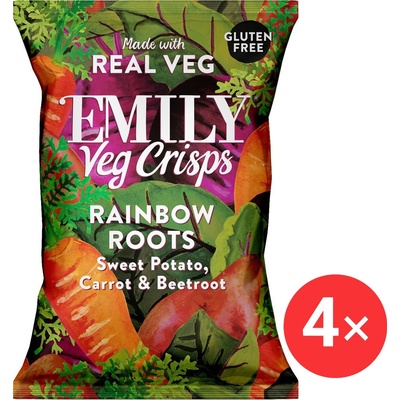 Emily Veg Crisps Zeleninové chipsy 4 x 30 g