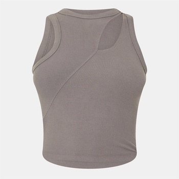 Jack Wills Spliced Rib Tank - Dark Grey