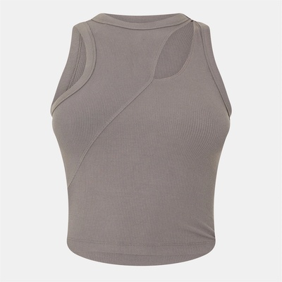 Jack Wills Spliced Rib Tank - Dark Grey