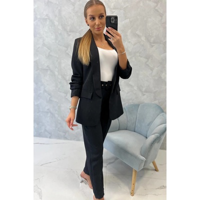 Fashionweek talianska súprava elegantného saka s nohavicami K80172B čierna