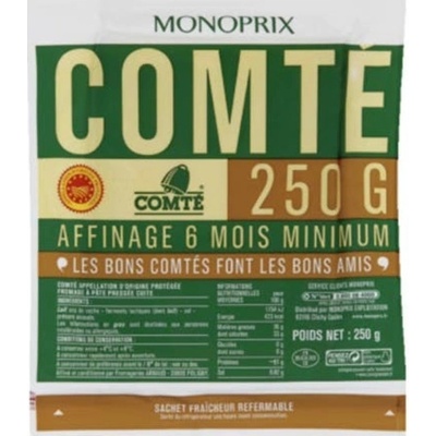 Monoprix Comté 6 měsíců zralý 250 g