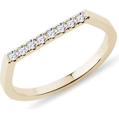 Klenota Zlatý prsteň s rovným riadkom diamantov R0931203