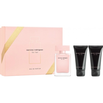 Narciso Rodriguez For Her Musc Noir EDP 50 ml + sprchový gél 50 ml + telové mlieko 50 ml darčeková sada