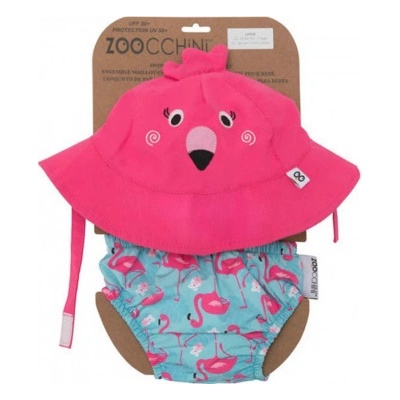 Zoocchini UV Set klobúčik a plavky Plameniak