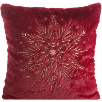 Eurofirany chlpatá Vianočná SNOWFLAKE BORDOVÁ 45 x 45 CM