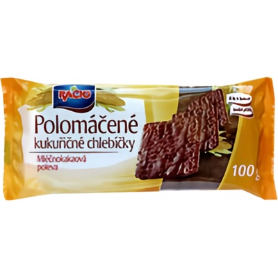 Racio Polomáčené kukuřičné chlebíčky s mléčnokakaovou polevou 100 g – Zboží Dáma