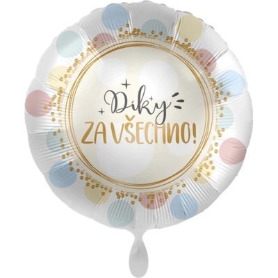 Premioloon 43cm fóliový balónek kulatý Díky za všechno