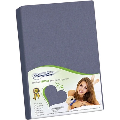 Bellatex prostěradlo jersey Kamilka tmavě šedé 90x200